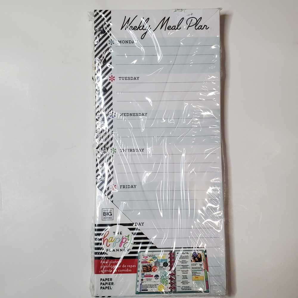 The Happy Planner Lot Budget Tracker Weekly Meal Plan and Rare Zipper Pouch New - Picture 5 of 8